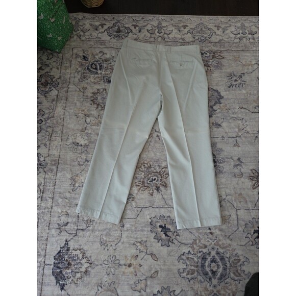 #35 Geoffrey Beene Khaki Pants Mens 38x29 100% Cotton Casual Relaxed Trousers - Picture 4 of 4